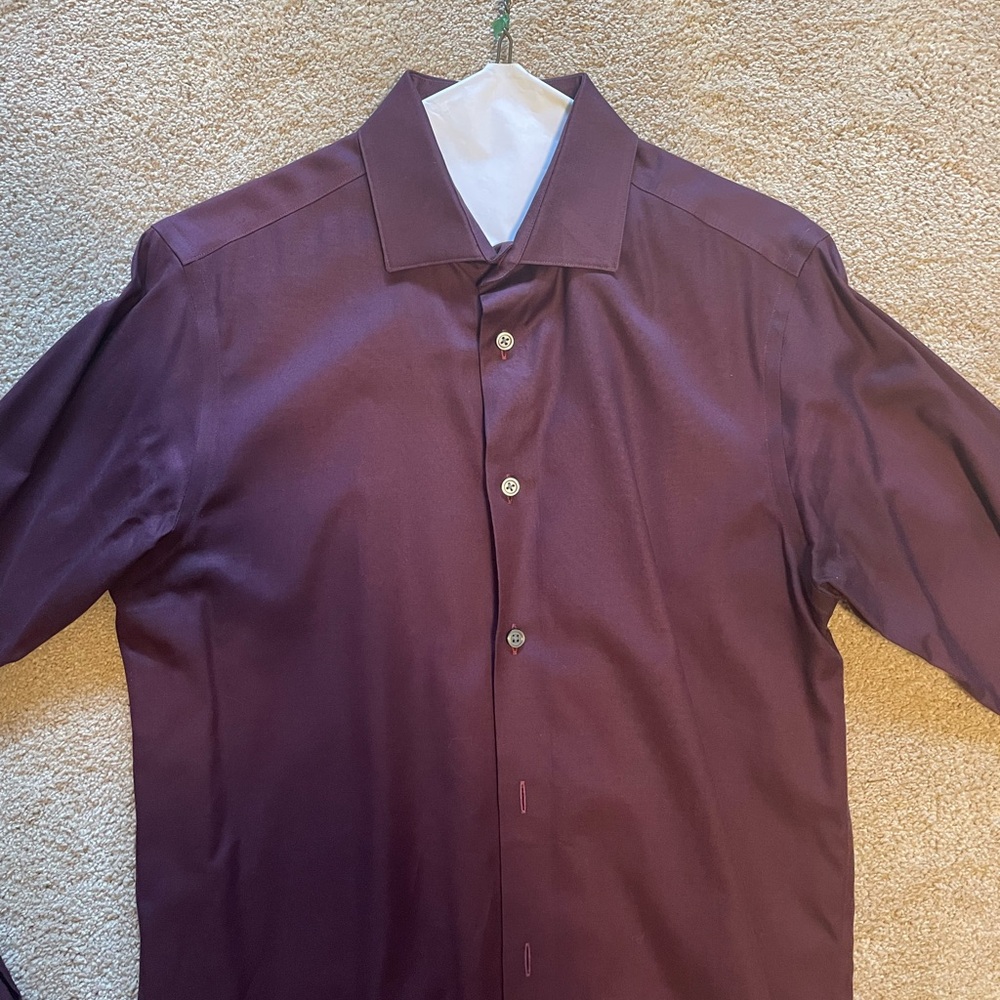 Kenneth Cole Awareness Maroon Dress Shirt